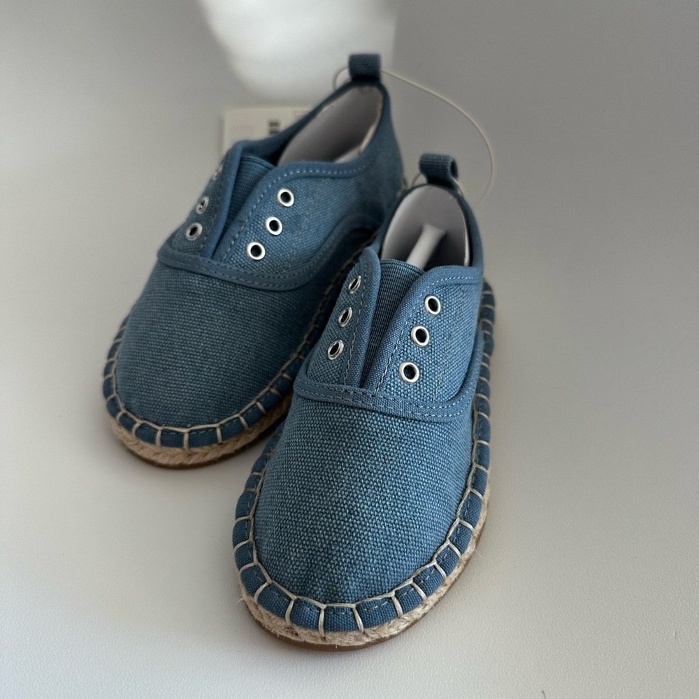 Zara denim Kids jute shoes